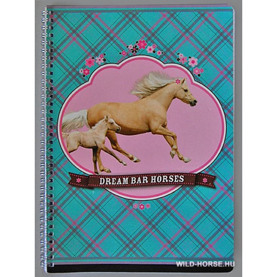 Dream Bar Horses-Spirál vonalas füzet A/4